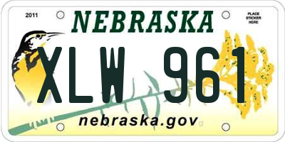 NE license plate XLW961