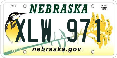 NE license plate XLW971
