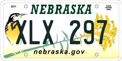 NE license plate XLX297