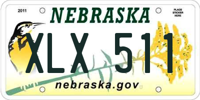 NE license plate XLX511