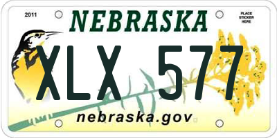 NE license plate XLX577