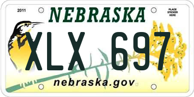 NE license plate XLX697