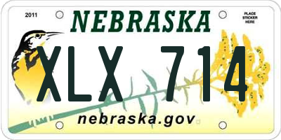 NE license plate XLX714