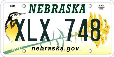 NE license plate XLX748