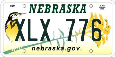 NE license plate XLX776