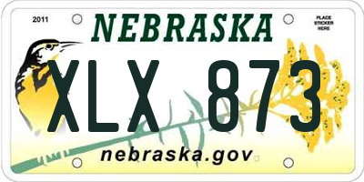 NE license plate XLX873