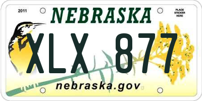 NE license plate XLX877