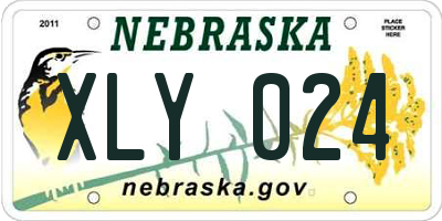NE license plate XLY024