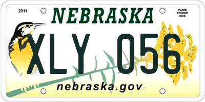 NE license plate XLY056