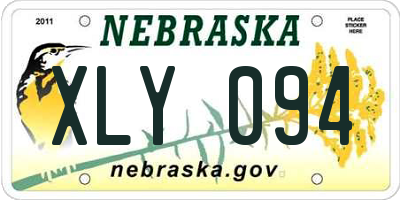 NE license plate XLY094