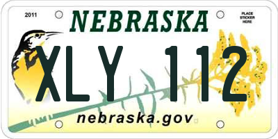 NE license plate XLY112