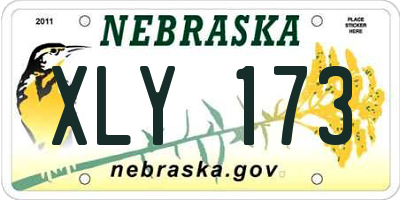 NE license plate XLY173