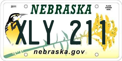 NE license plate XLY211