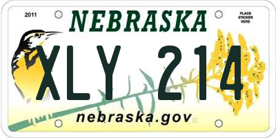 NE license plate XLY214