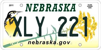 NE license plate XLY221