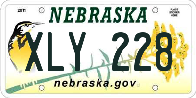 NE license plate XLY228