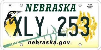 NE license plate XLY253