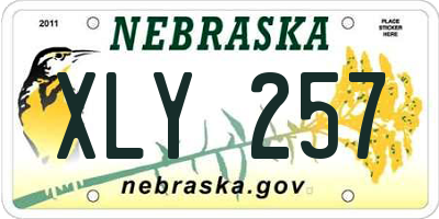 NE license plate XLY257