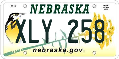 NE license plate XLY258