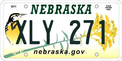 NE license plate XLY271