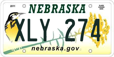 NE license plate XLY274