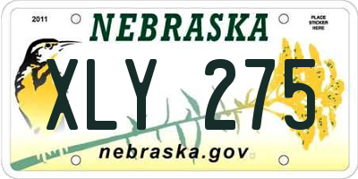 NE license plate XLY275