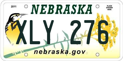 NE license plate XLY276