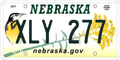 NE license plate XLY277