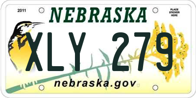 NE license plate XLY279