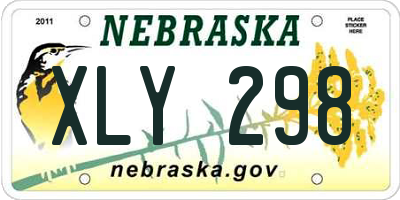 NE license plate XLY298