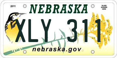 NE license plate XLY311