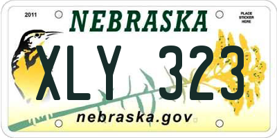 NE license plate XLY323