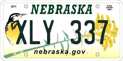 NE license plate XLY337