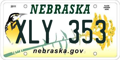NE license plate XLY353