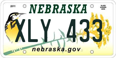 NE license plate XLY433
