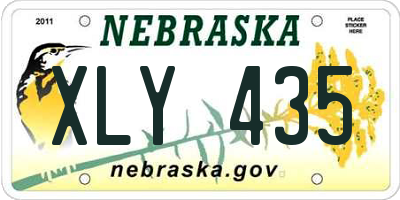 NE license plate XLY435