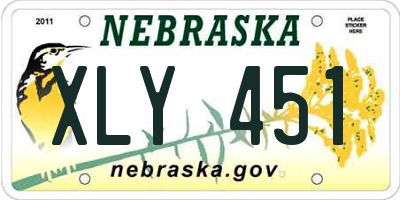 NE license plate XLY451