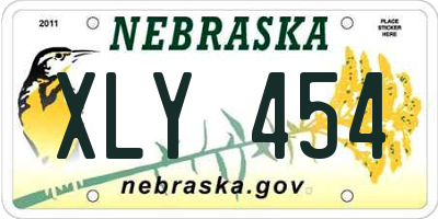NE license plate XLY454