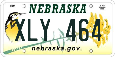 NE license plate XLY464