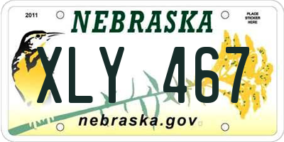 NE license plate XLY467