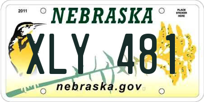 NE license plate XLY481