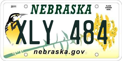 NE license plate XLY484