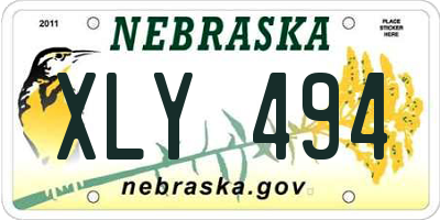 NE license plate XLY494