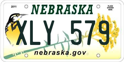 NE license plate XLY579