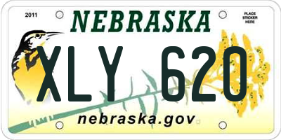 NE license plate XLY620