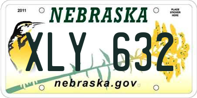 NE license plate XLY632
