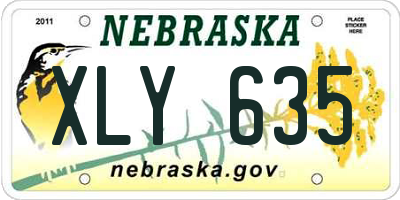 NE license plate XLY635