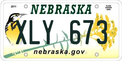 NE license plate XLY673