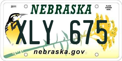 NE license plate XLY675
