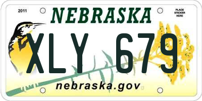 NE license plate XLY679